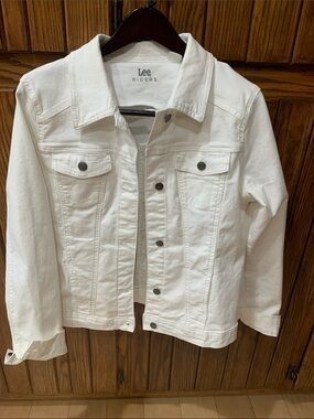 Lee Riders Women's White Denim Jacket size Large
